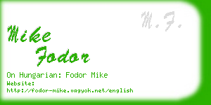 mike fodor business card